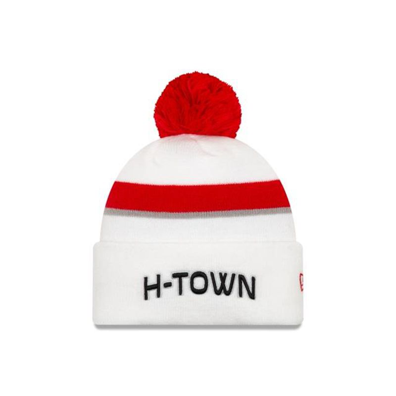 NBA Houston Rockets 2019 Authentics City Series Pom Knit (BXH6725) - White New Era Beanies